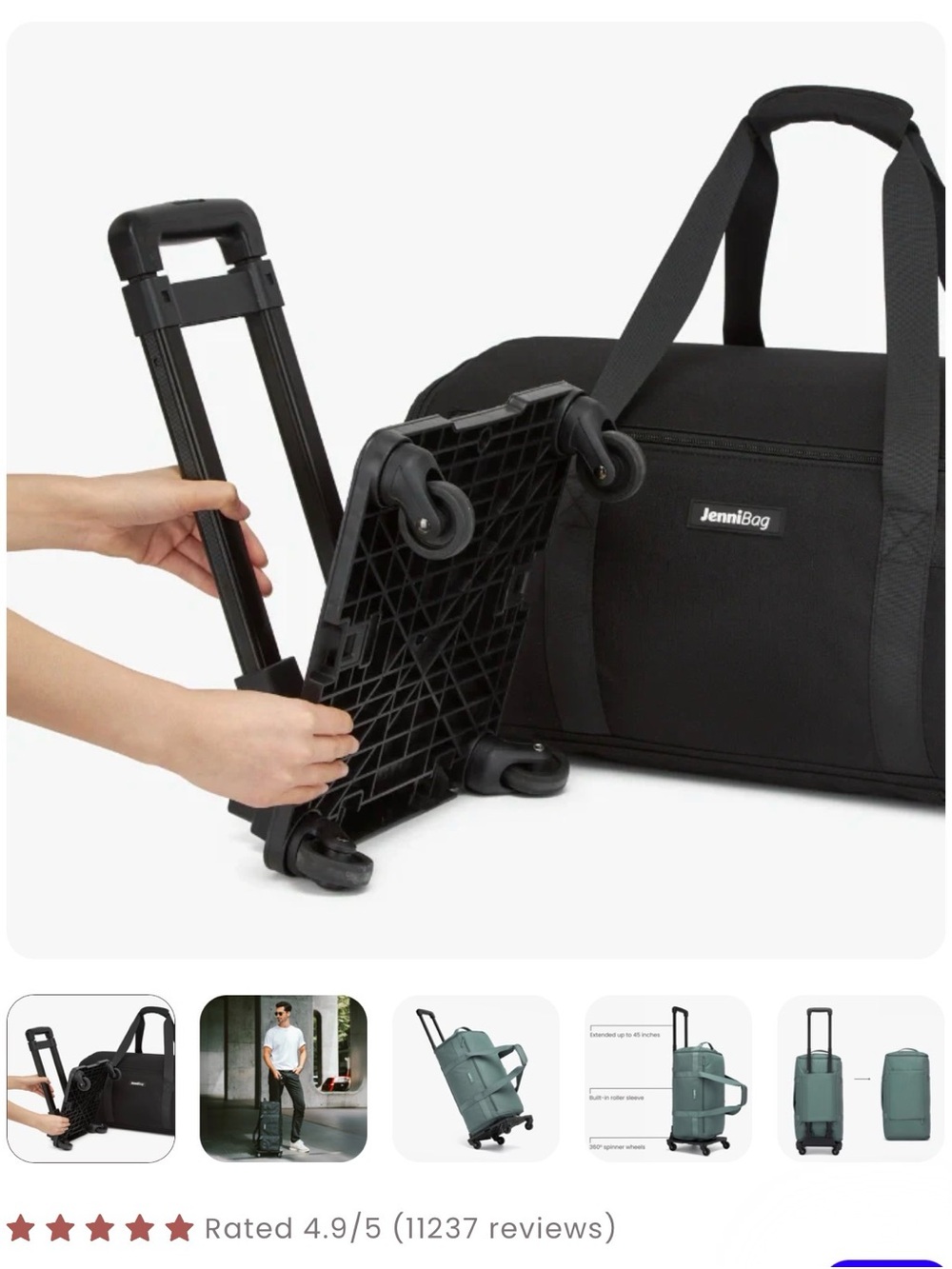 The Jenni Bag 2.0, roller edition, new and unused. Black - Picture 9 of 10